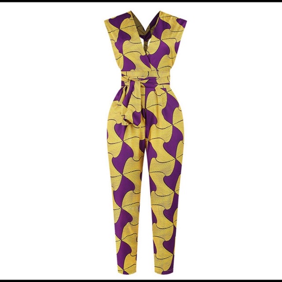 African silk Ankara Prints Jumpsuit - Picture 7 of 8